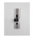 Palmer Slim Up & Down Wall Lamp Smoky Glass Black Metal Base LED E14-3