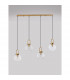 Irvine 4 Light Bar Pendant Ceiling Light Clear Glass Black Cord Brass Gold Metal LED E27-2