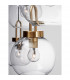 Irvine 4 Light Bar Pendant Ceiling Light Clear Glass Black Cord Brass Gold Metal LED E27-5