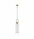 Irvine 15.5cm Slim Pendant Ceiling Light Clear Glass Black Cord Brass Gold Metal LED E27-1