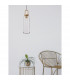 Irvine 15.5cm Slim Pendant Ceiling Light Clear Glass Black Cord Brass Gold Metal LED E27-2
