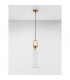 Irvine 15.5cm Slim Pendant Ceiling Light Clear Glass Black Cord Brass Gold Metal LED E27-3