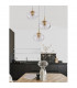 Maeve 3 Light Bar Pendant Ceiling Light Clear Glass White Cord Brass Gold Metal LED E27-2