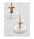 Maeve 3 Light Bar Pendant Ceiling Light Clear Glass White Cord Brass Gold Metal LED E27-5