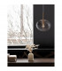 Maeve 28cm Globe Pendant Ceiling Light Clear Glass White Cord Brass Gold Metal LED E27-2