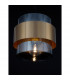 Sianna 18cm Cylindrical Pendant Ceiling Light Smoke Glass Brass Gold Metal LED E27-4