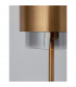 Sianna 18cm Table Lamp with Round Shade Smoke Glass Brass Gold Metal LED E27-3