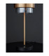 Sianna 18cm Table Lamp with Round Shade Smoke Glass Brass Gold Metal LED E27-4