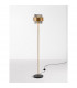 Sianna 25cm Floor Lamp with Shade Smoke Glass Brass Gold Metal LED E27-4