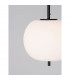 Lato 30cm Globe Pendant Ceiling Light Black Metal Opal Glass LED E27-7