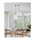 Lato 22cm Globe Pendant Ceiling Light Black Metal Opal Glass LED E27-2