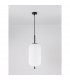Lato 22cm Globe Pendant Ceiling Light Black Metal Opal Glass LED E27-3
