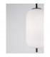 Lato 22cm Globe Pendant Ceiling Light Black Metal Opal Glass LED E27-5