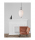 Lato 27cm Globe Pendant Ceiling Light Black Metal Opal Glass LED E27-2