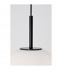 Lato 27cm Globe Pendant Ceiling Light Black Metal Opal Glass LED E27-7