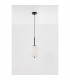 Lato 16.5cm Globe Pendant Ceiling Light Black Metal Opal Glass LED E14-3