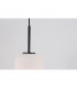 Lato 16.5cm Globe Pendant Ceiling Light Black Metal Opal Glass LED E14-6