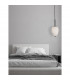 Lato 15.8cm Globe Pendant Ceiling Light Black Metal Opal Glass LED E14-2