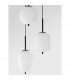 Lato 3 Light Cluster Pendant Ceiling Light Black Metal Opal Glass LED E14-6