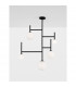 Licato 5 Light Globe Ceiling Light Opal Glass Sandy Black Aluminium LED G9-4