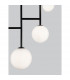 Licato 5 Light Globe Ceiling Light Opal Glass Sandy Black Aluminium LED G9-5