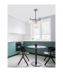Licato 3 Light Globe Ceiling Light Opal Glass Sandy Black Aluminium LED G9-2