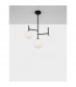 Licato 3 Light Globe Ceiling Light Opal Glass Sandy Black Aluminium LED G9-4