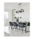 Pielo 8 Light Multi Arm Pendant Ceiling Light Sandy Black Metal Opal Glass LED G9-2