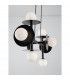 Pielo 8 Light Multi Arm Pendant Ceiling Light Sandy Black Metal Opal Glass LED G9-3