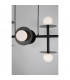 Pielo 8 Light Multi Arm Pendant Ceiling Light Sandy Black Metal Opal Glass LED G9-4