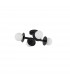 Pielo 4 Light Globe Ceiling Light Sandy Black Metal Opal Glass LED G9-1