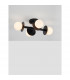 Pielo 4 Light Globe Ceiling Light Sandy Black Metal Opal Glass LED G9-4
