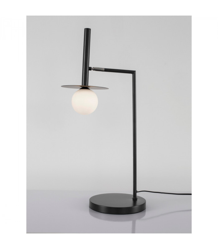 Pielo Desk Task Lamp Sandy Black Metal Opal Glass LED G9I-4