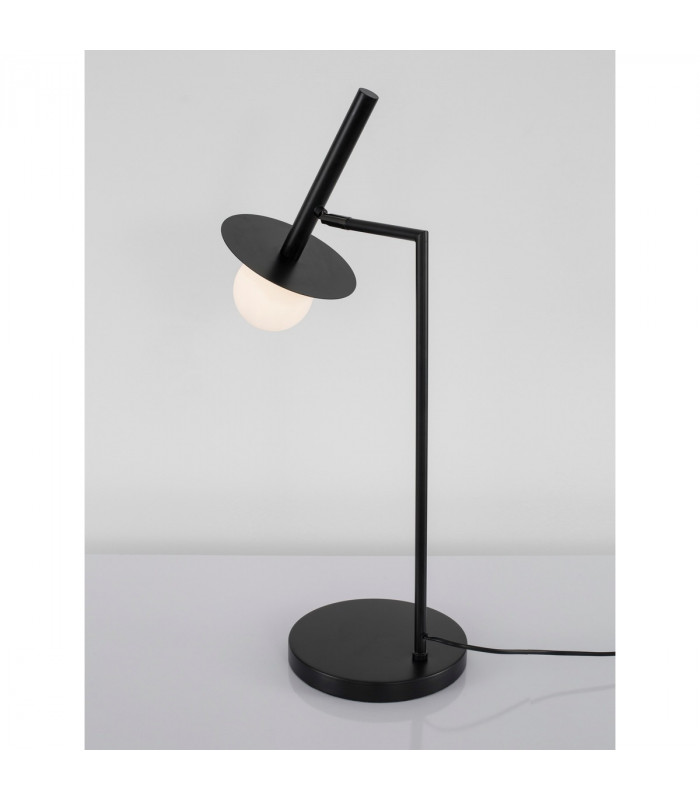 Pielo Desk Task Lamp Sandy Black Metal Opal Glass LED G9I-5