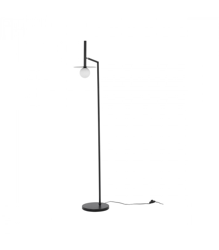 Pielo Task Floor Lamp Sandy Black Metal Opal Glass LED G9I-1