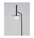 Pielo Task Floor Lamp Sandy Black Metal Opal Glass LED G9I-4