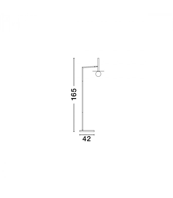 Pielo Task Floor Lamp Sandy Black Metal Opal Glass LED G9I-6