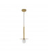 Pielo Globe Pendant Ceiling Light Brass Gold Metal Opal Glass LED G9W 1x5W-1