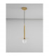 Pielo Globe Pendant Ceiling Light Brass Gold Metal Opal Glass LED G9W 1x5W-3