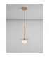 Pielo Globe Pendant Ceiling Light Brass Gold Metal Opal Glass LED G9W 1x5W-4
