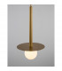 Pielo Globe Pendant Ceiling Light Brass Gold Metal Opal Glass LED G9W 1x5W-5