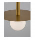 Pielo Globe Pendant Ceiling Light Brass Gold Metal Opal Glass LED G9W 1x5W-7