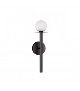 Pielo Wall Lamp Sandy Black Metal Opal Glass LED G9-1