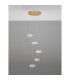 King 3 Light Cluster Pendant Ceiling Light Brass Gold Metal Blown Clear Glass LED G9-3