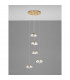 King 3 Light Cluster Pendant Ceiling Light Brass Gold Metal Blown Clear Glass LED G9-5