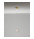 Coen 12cm Globe Pendant Ceiling Light Brass Gold Metal Clear Glass LED G9-2