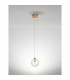 Coen 12cm Globe Pendant Ceiling Light Brass Gold Metal Clear Glass LED G9-3