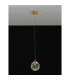 Coen 12cm Globe Pendant Ceiling Light Brass Gold Metal Clear Glass LED G9-4