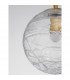 Coen 25cm Globe Pendant Ceiling Light Brass Gold Metal Clear Glass LED E27-5