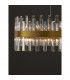 Crown 7 Light Pendant Ceiling Light Satin Gold Metal Clear Crystal (48 pcs) LED G9-4